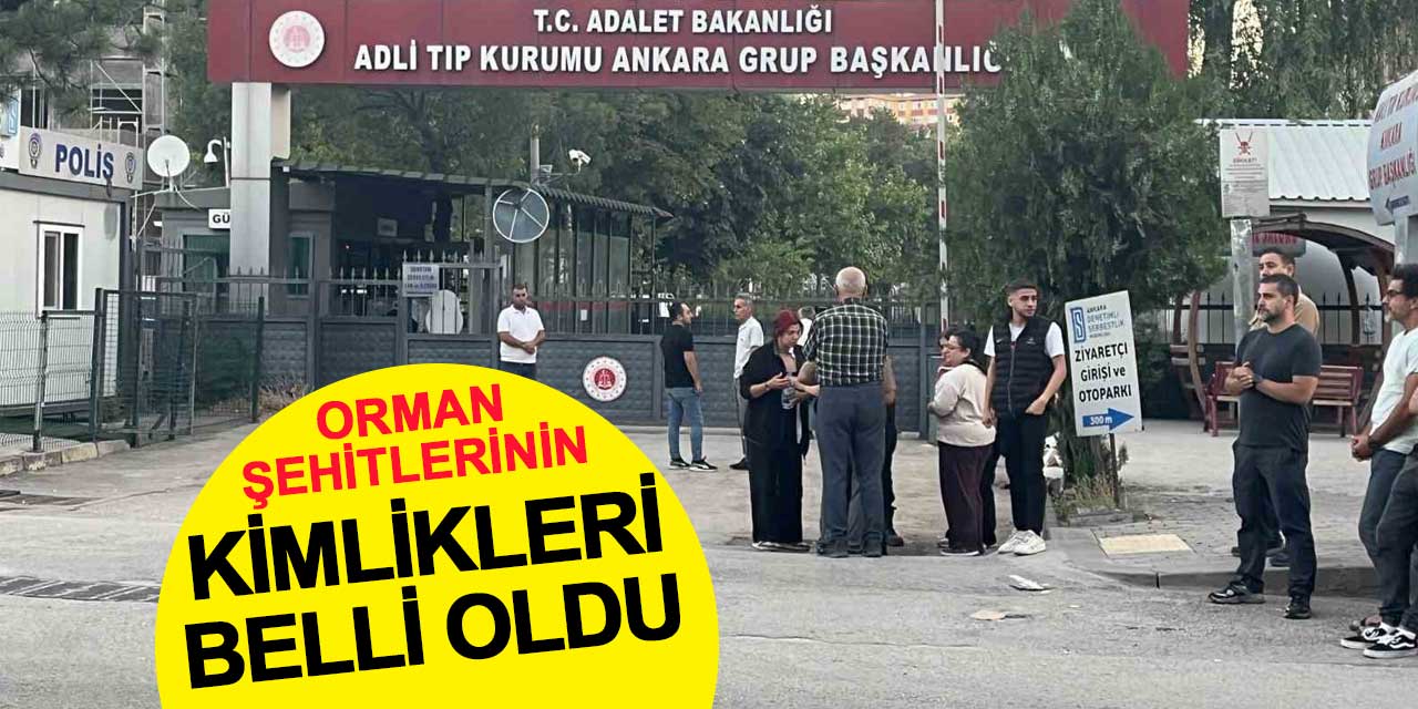 Orman şehitlerinin kimlikleri belli oldu
