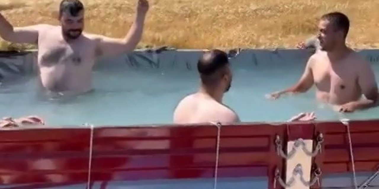 Sıcaktan bunalan vatandaş nasıl serinleyeceğini şaşırdı