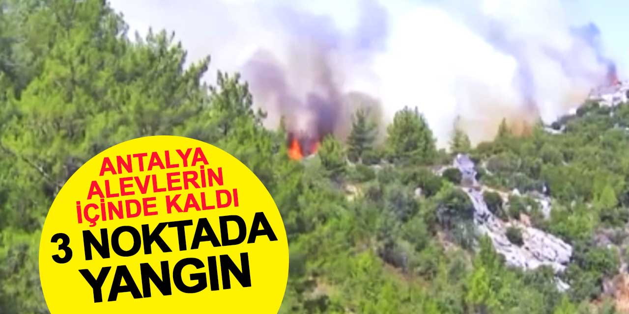 Antalya alevlerin içinde kaldı: Üç farklı noktada orman yangını