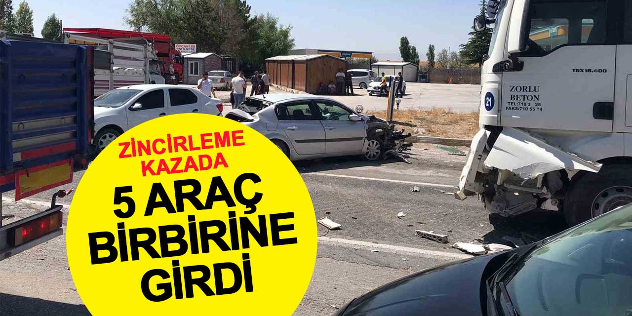 Ereğli’de zincirleme trafik kazası: 5 araç birbirine girdi