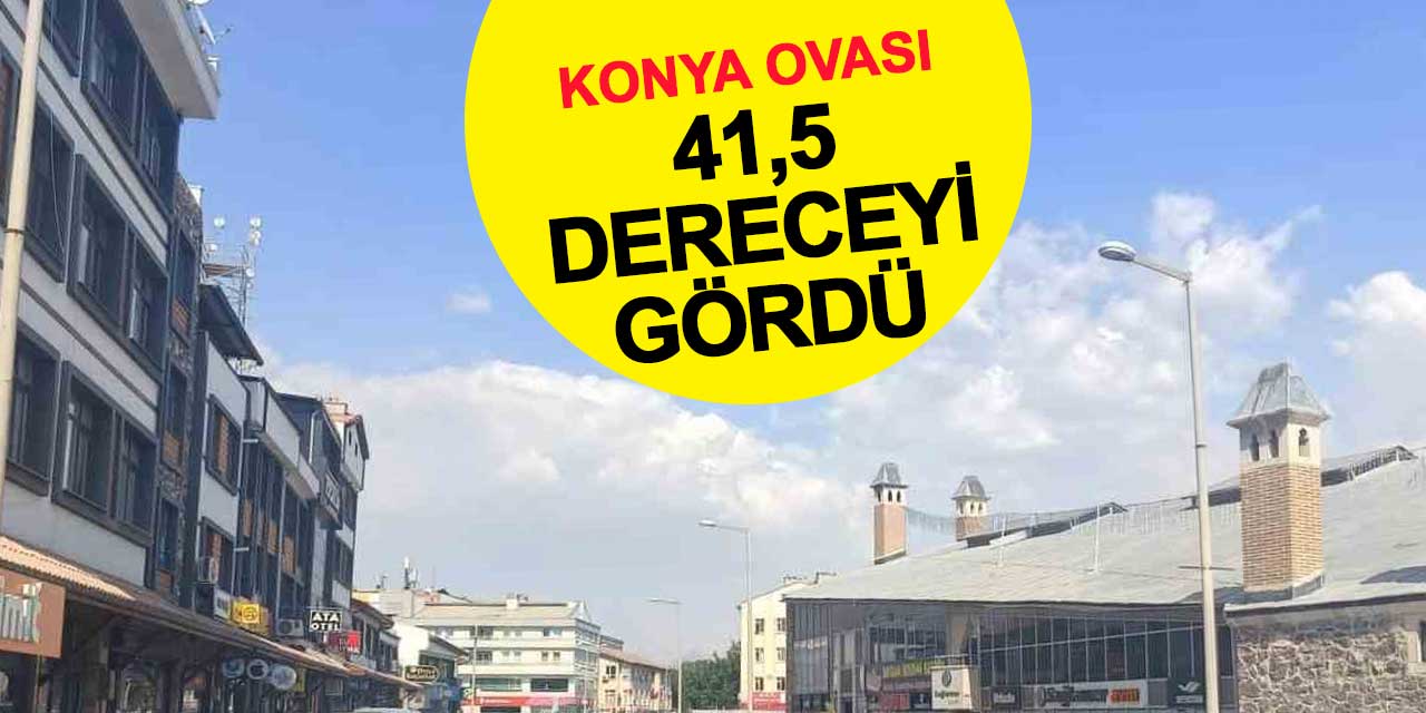Konya Ovası 41,5 dereceyi gördü