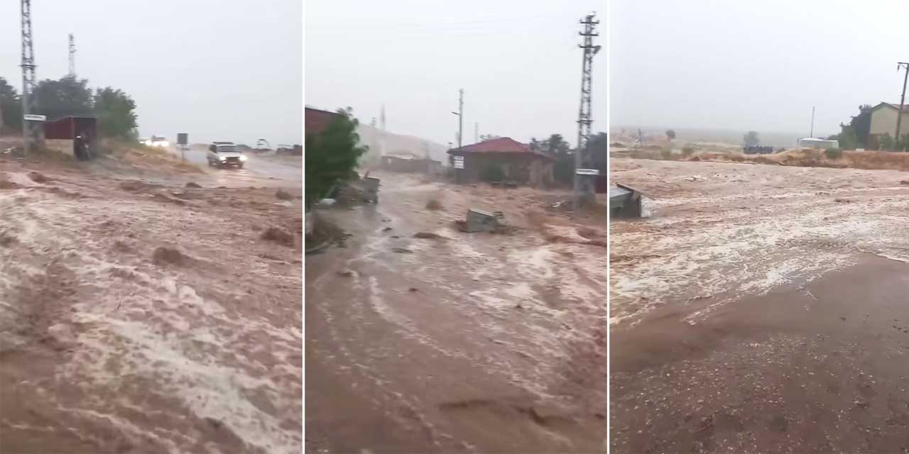 Ilgın'da sağanak yağış sele dönüştü: Gölköy Mahallesi sular altında kaldı