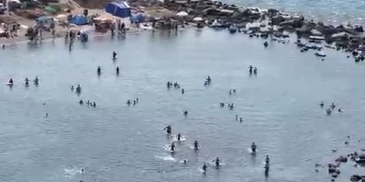 Boğulmak üzereyken son anda kurtarıldı: O anlar kamerada