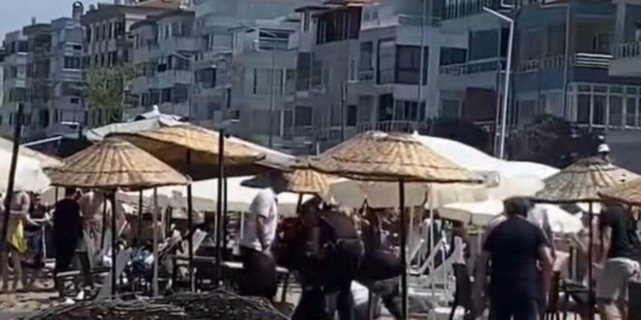Halk plajında şezlong kavgası: Zabıta baskınında ortalık karıştı