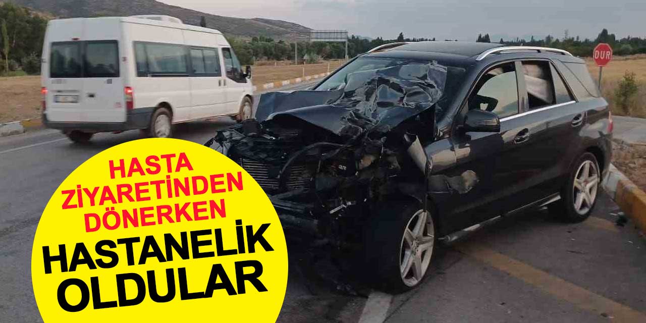 Konya'dan hasta ziyaretinden dönerken kaza yaptılar