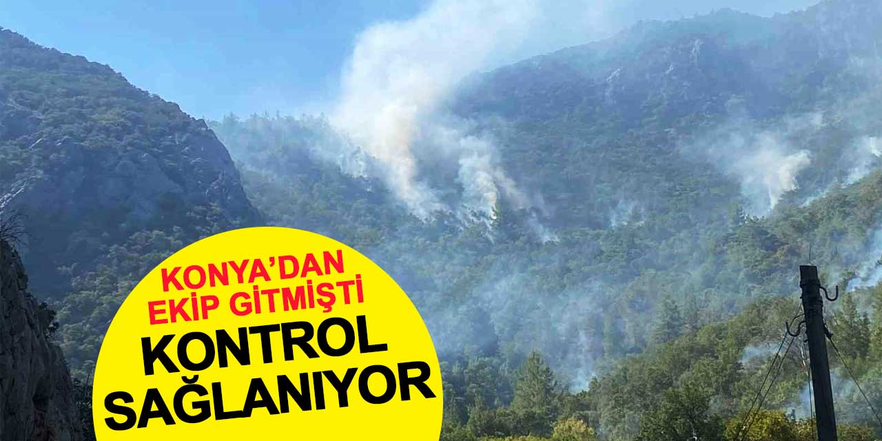 Konya’dan destek verilen Silifke orman yangınlarında kontrol sağlanıyor