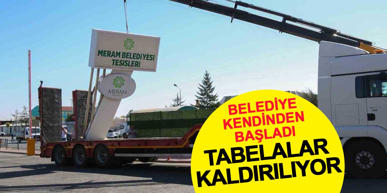 Büyükşehir'e Destek: Meram'da Direkli Reklam Panoları Kaldırılıyor