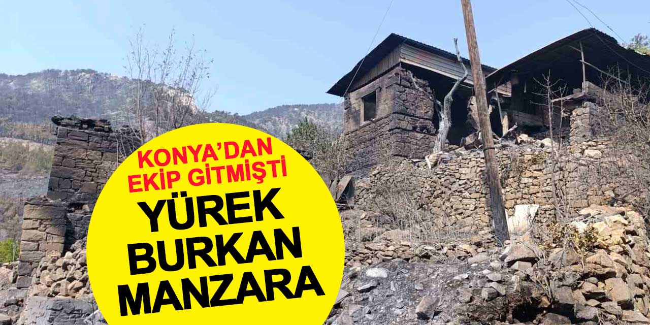 Konya da Desteğe Gitmişti: 3 Gün Süren Yangının Ardından Yürek Burkan Görüntü