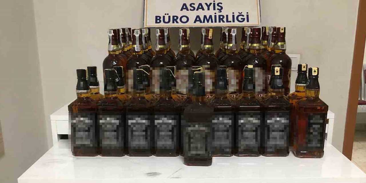 Akşehir’de 59 Şişe Kaçak İçki Ele Geçirildi