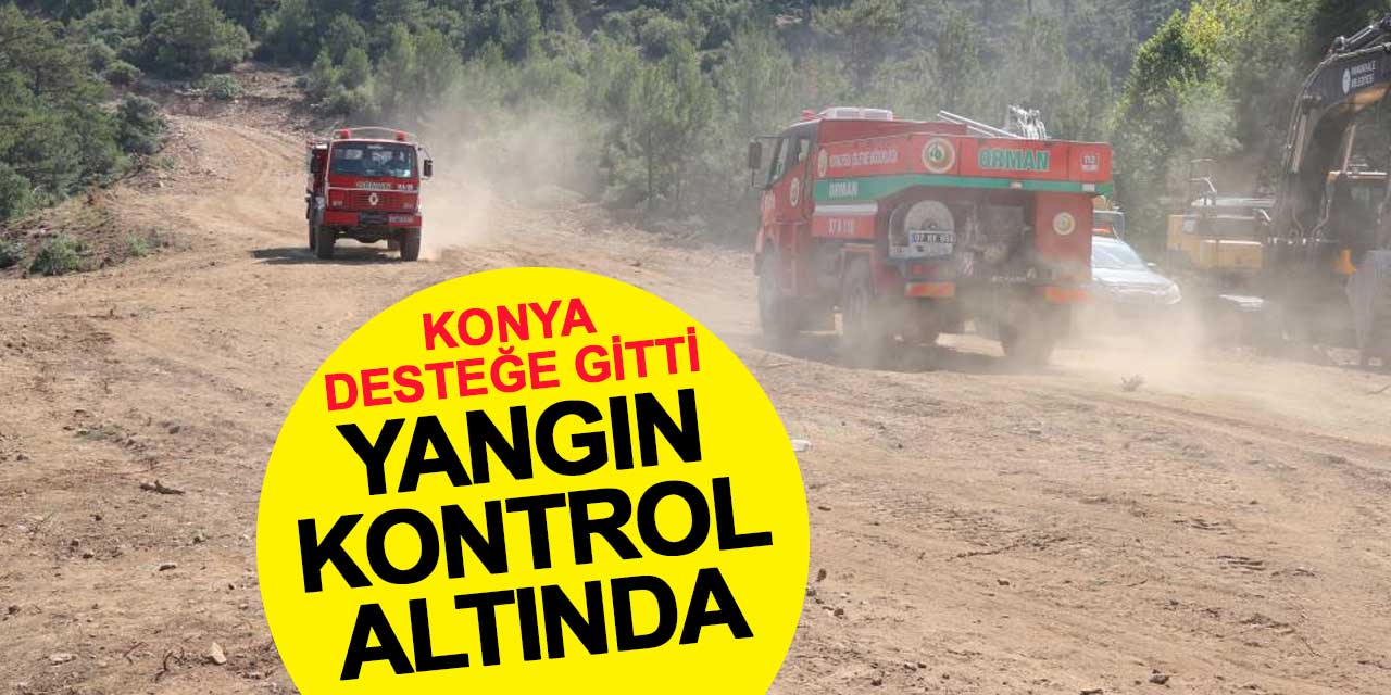 Konya’dan destek ekipleriyle Pamukkale’deki orman yangını kontrol altına alındı