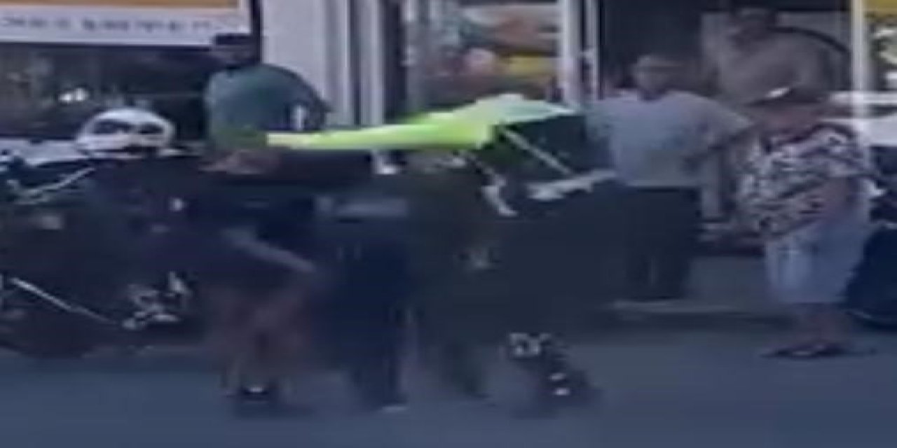 Polise tekmeli yumruklu saldırı