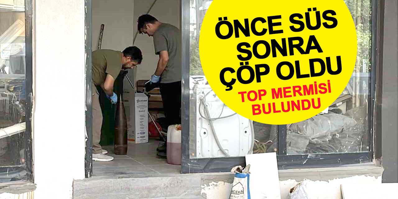 Konya’da apartman çöpünde top mermisi bulundu