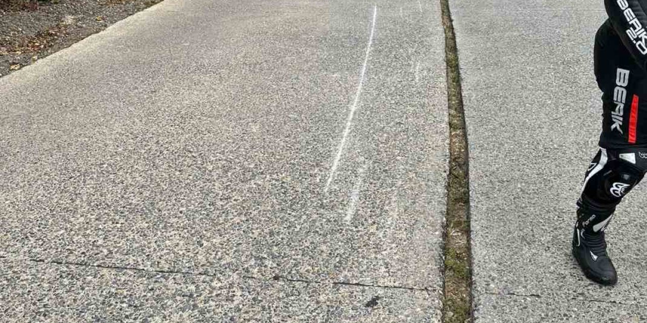 Asfalttaki yarık yüzünden ölümden döndü