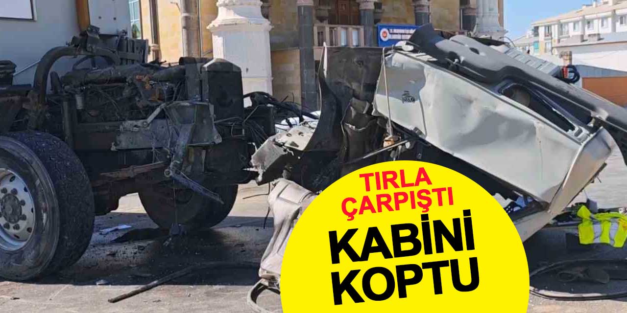 Konya yolunda tırla çarpışan karavanın kabini koptu: 3 yaralı