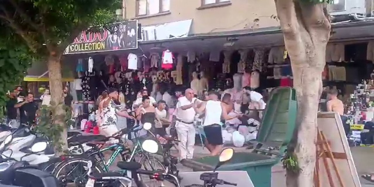 Alanya esnafı ile turistler arasında taşlı sopalı kavga! İş yeri mühürlendi