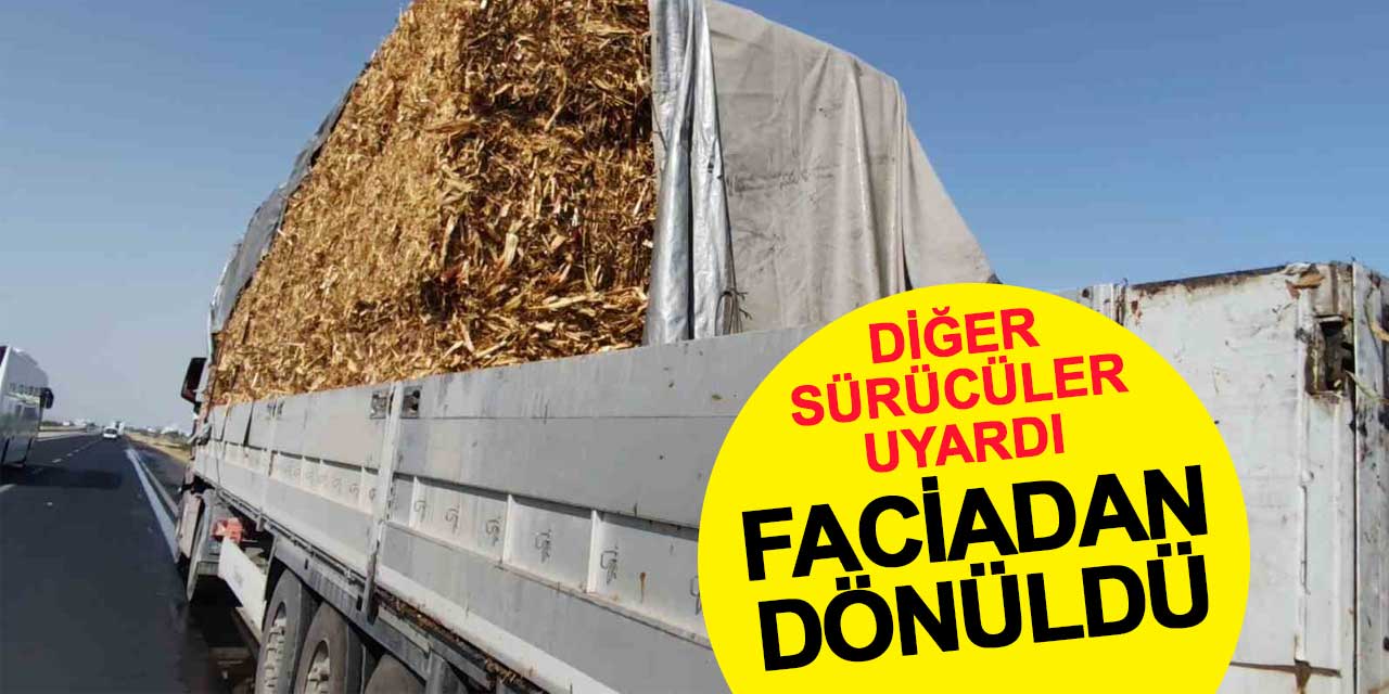 Diğer sürücüler uyardı, faciadan dönüldü