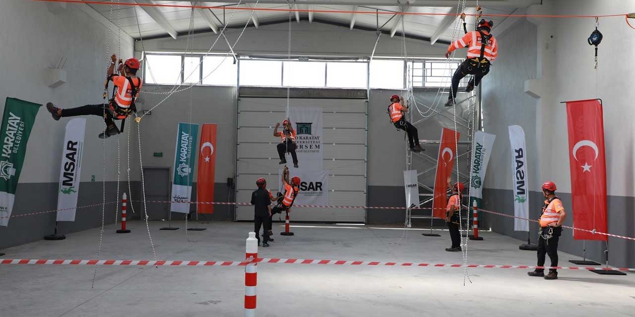 Karatay’ın 60 Kişilik Kurtarma Ekibi AFAD Sertifikası İçin Sahada