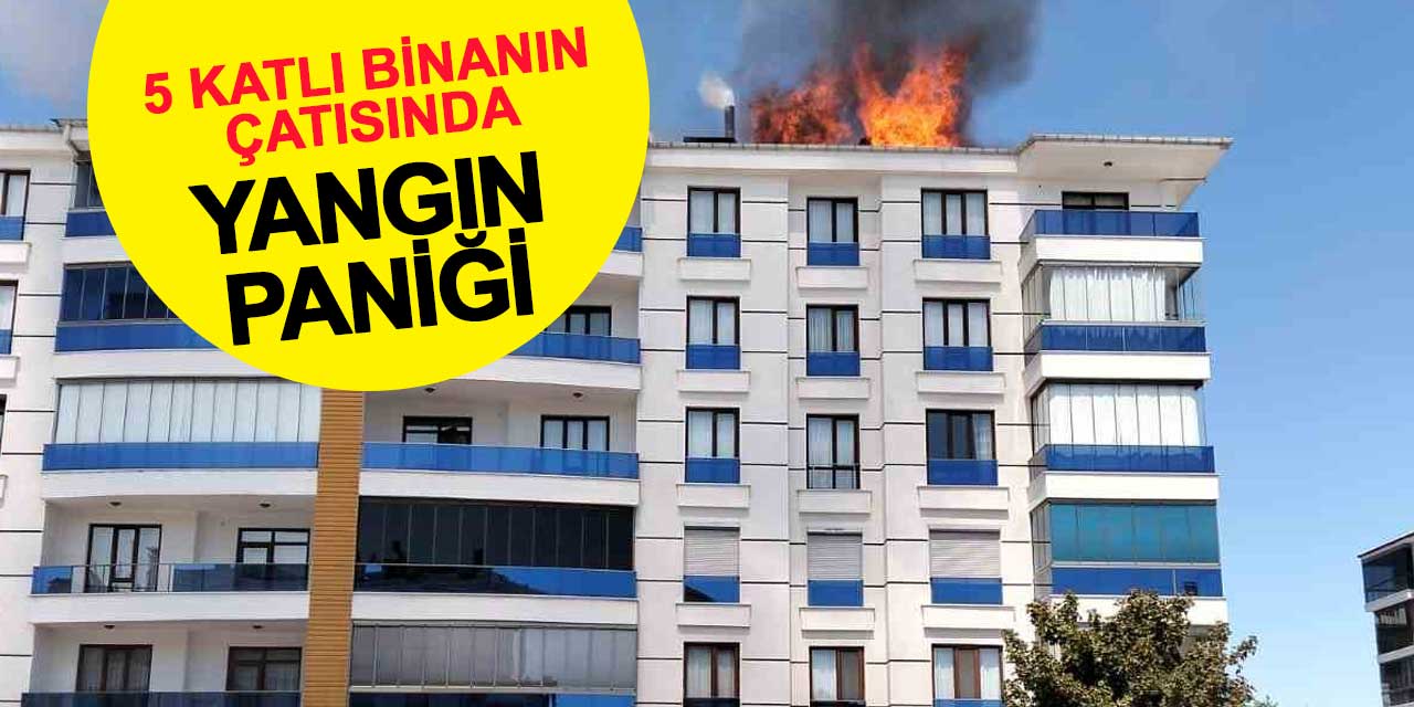 Konya’da 5 katlı apartmanda yangın paniği