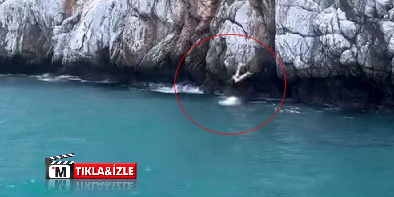 Turistleri eğlendirmek için denize ölümüne atlayış