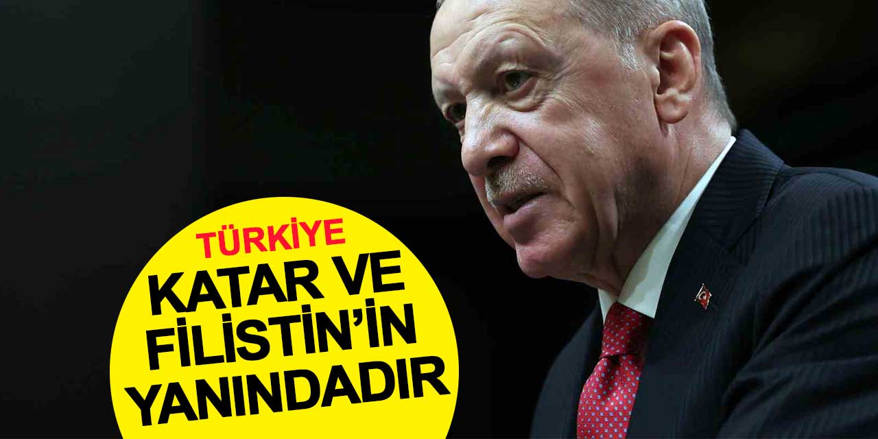 Cumhurbaşkanı Erdoğan: Türkiye, tüm imkanlarıyla Filistin ve Katar'ın yanındadır