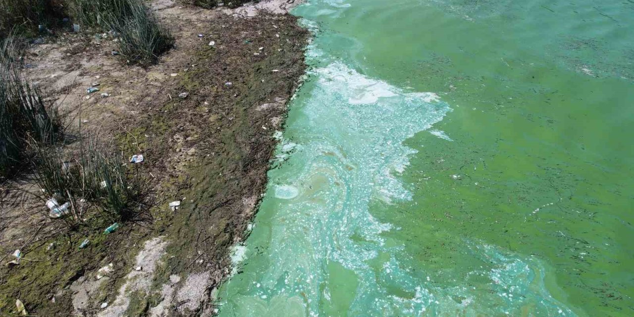 Kentin en büyük içme suyu kaynağında endişelendiren görüntü