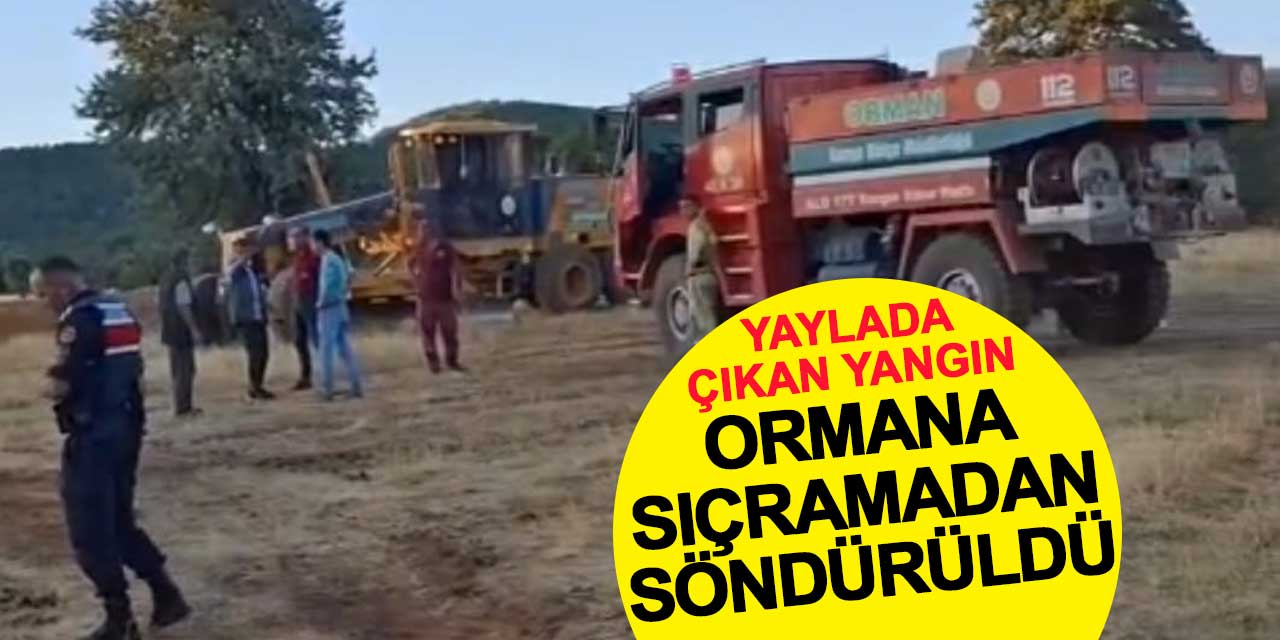 Hüyük’te yaylada çıkan yangın ormana sıçramadan söndürüldü