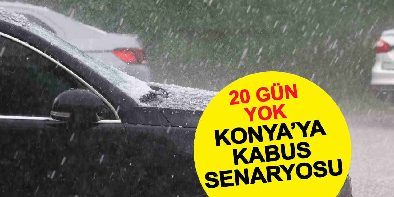 Konya buz kesti yağmurdan haber yok