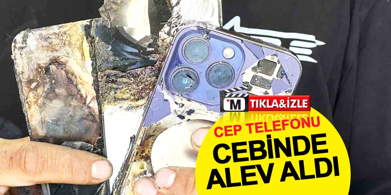 Cep telefonu cebindeyken alev aldı: O anlar kamerada