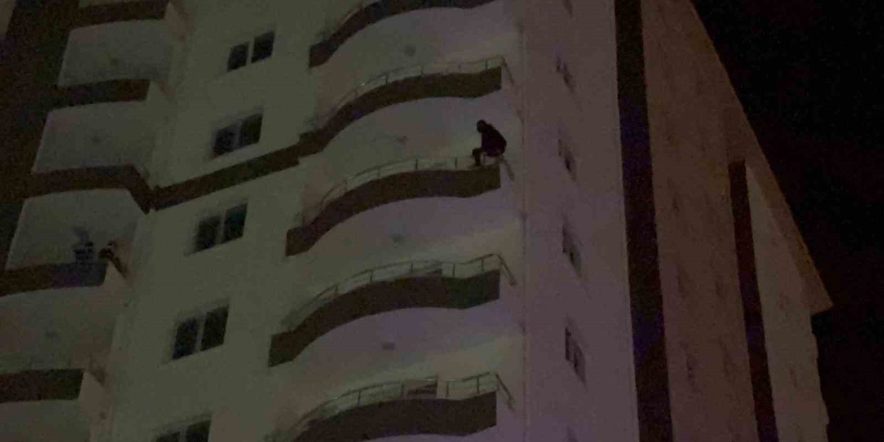 Müteahhitten parasını alamayınca 8. kattan atlamaya kalktı