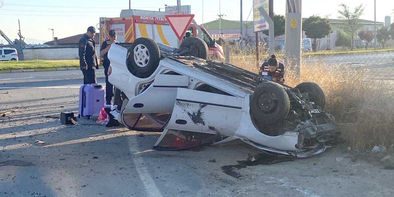 Konya'da Feci Kaza: Otomobil Takla Attı, 5 Kişi Yaralandı