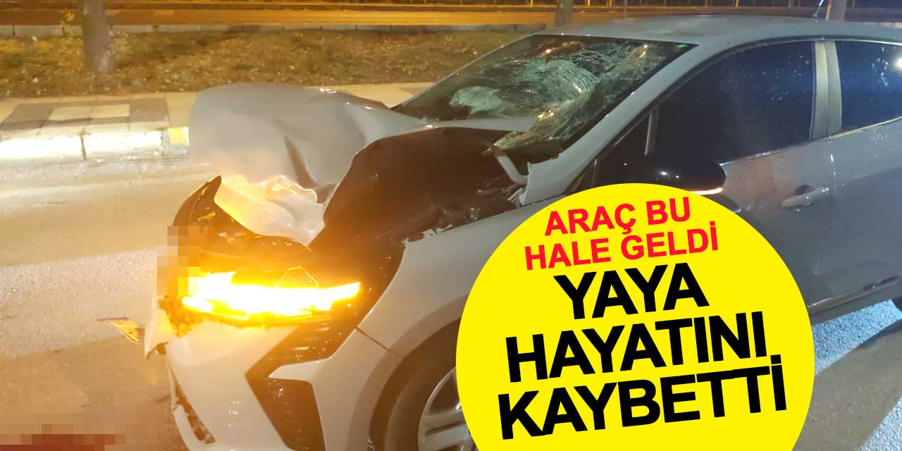 Araç bu hale geldi, yaya hayatını kaybetti