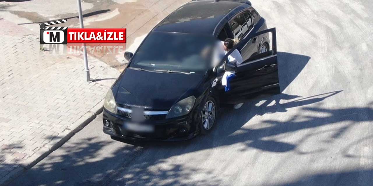 Konya’da ehliyetsiz sürücü eşiyle yer değiştirdi, dron kamerası her anı kaydetti