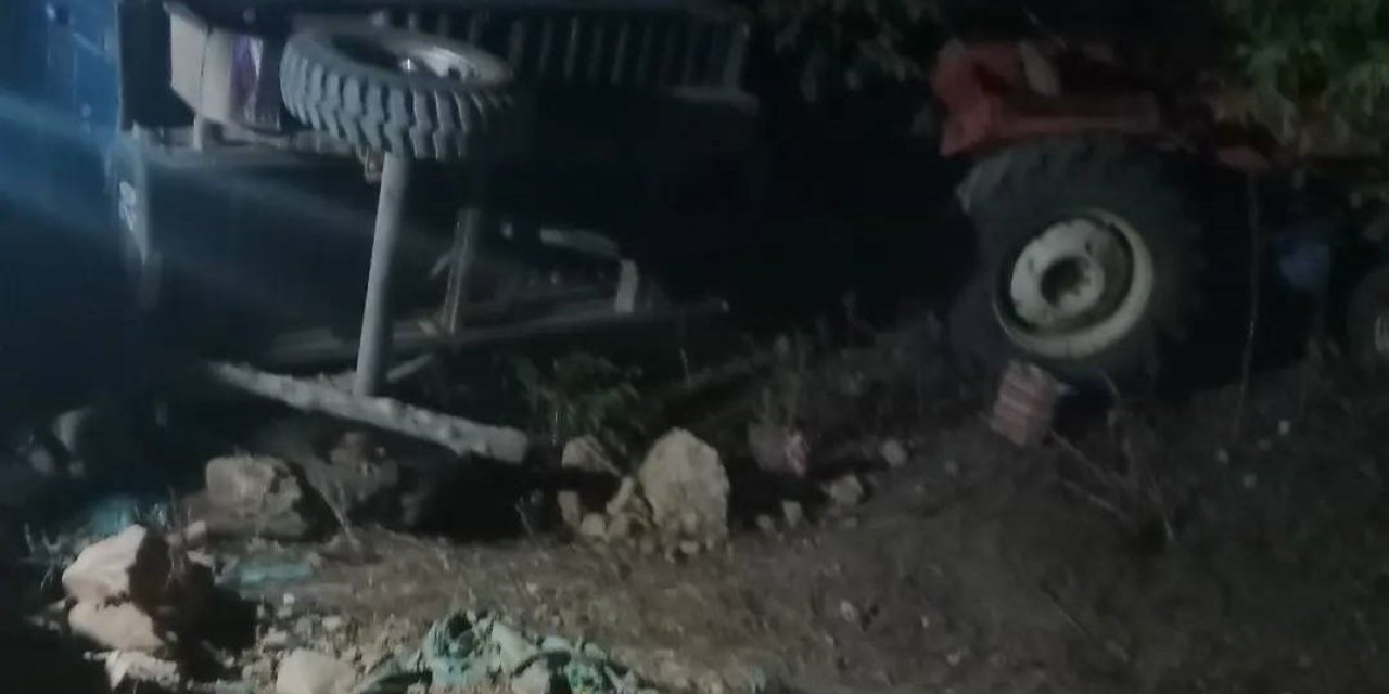 Devrilen traktörün 17 yaşındaki sürücüsü ağır yaralandı