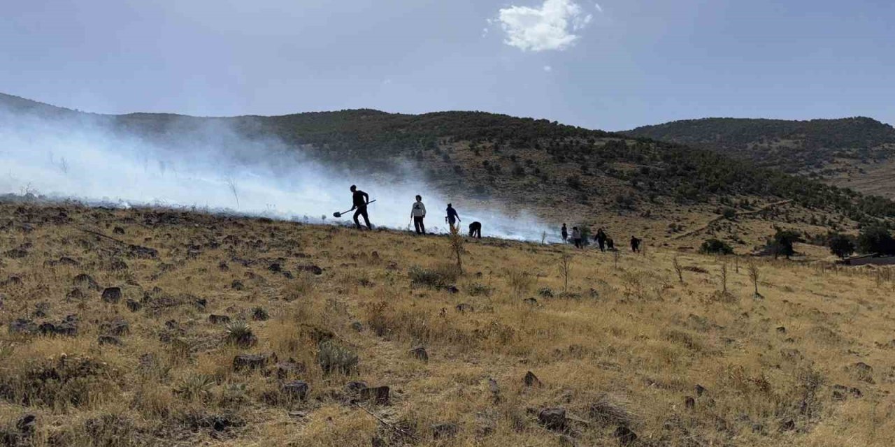 Piknik yapan çocuklar yangın çıkardı