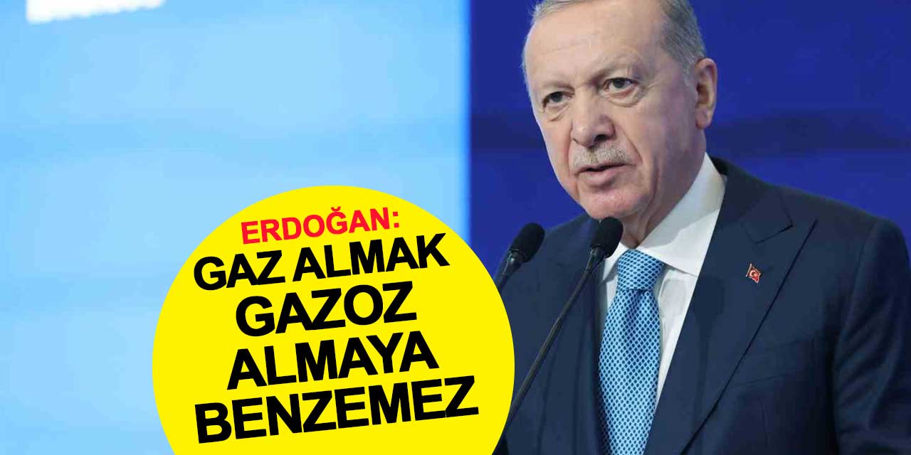 Cumhurbaşkanı Erdoğan: Gaz almak gazoz almaya benzemez