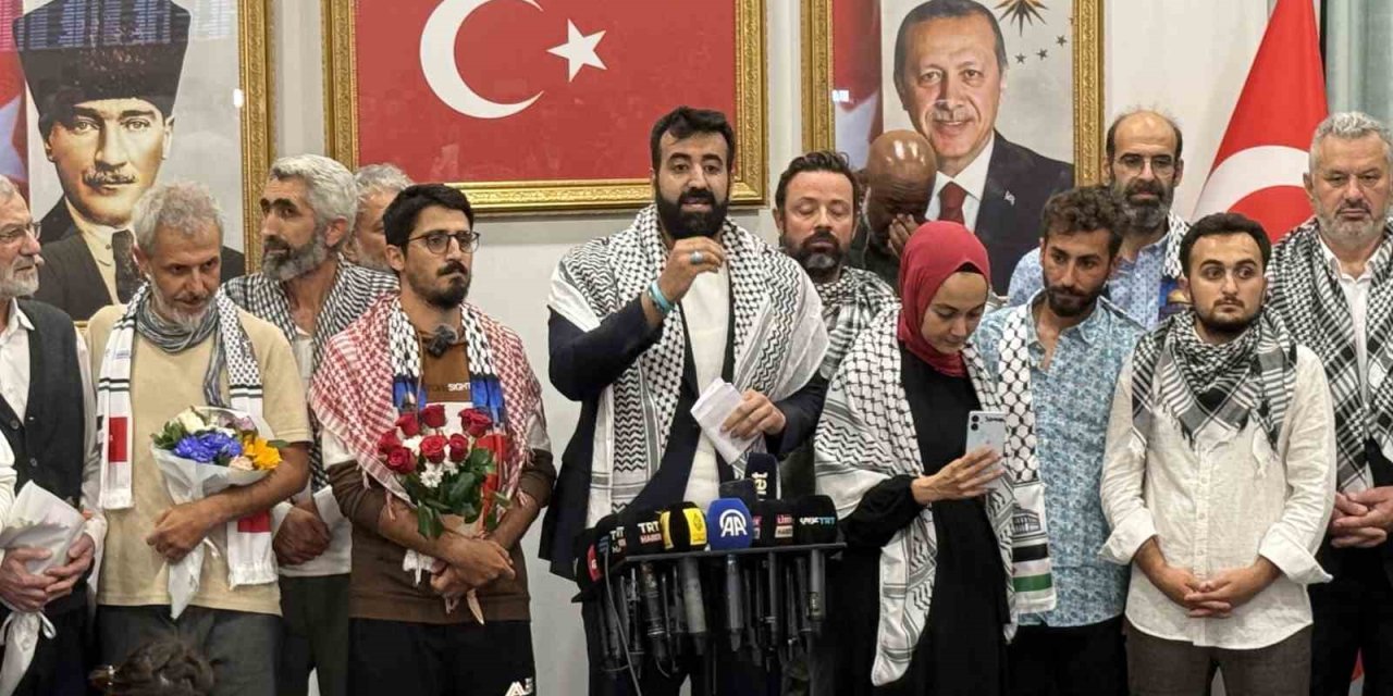 Sumud Filosu’nda alıkonulan 15 Türk aktivist İstanbul’a geldi