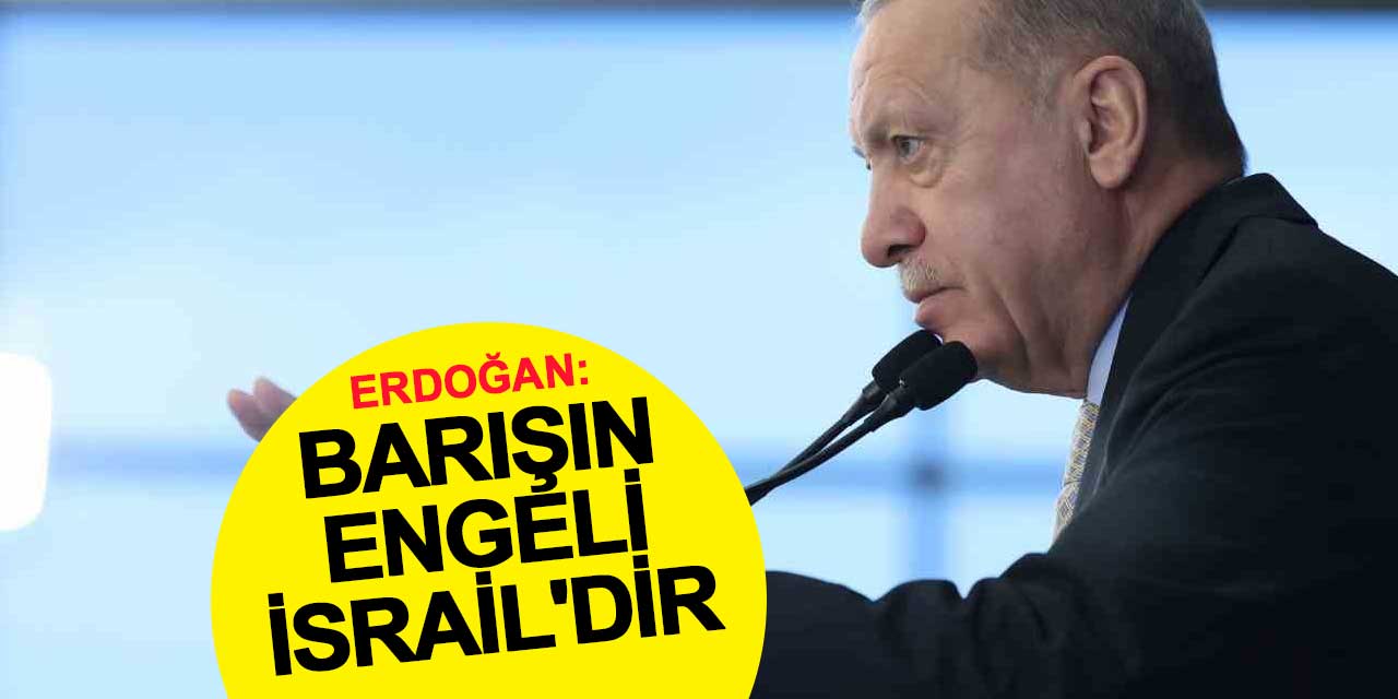 Cumhurbaşkanı Erdoğan: Barışa giden yolun en büyü engeli İsrail'dir