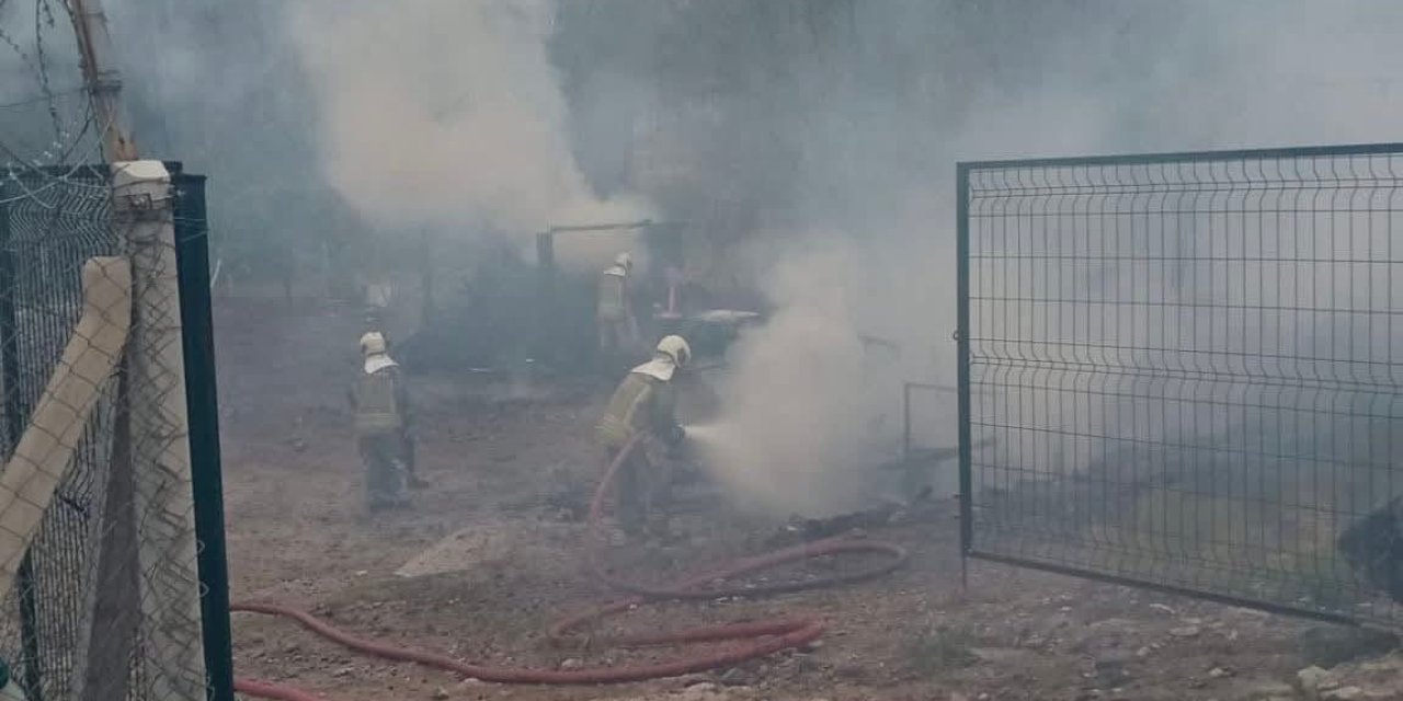 Ankara'da hobi bahçesi sorunsalı! Yangın çıktı