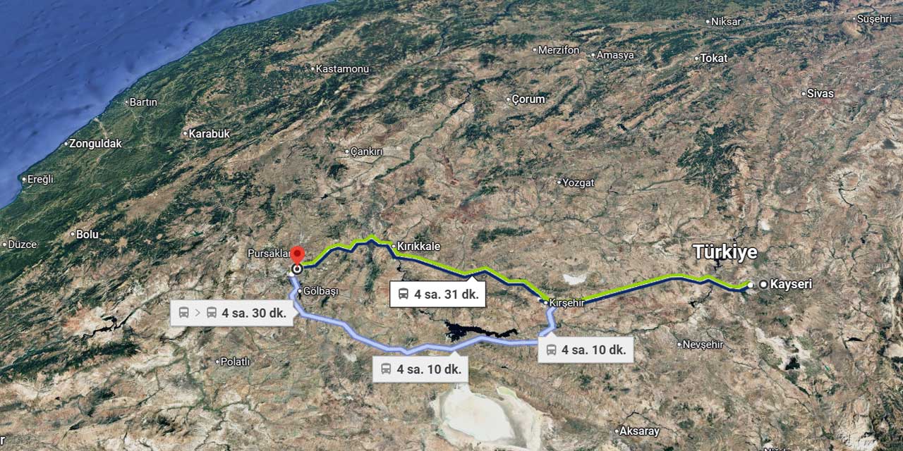 Kayseri Ankara'ya 7 kilometre daha yaklaşıyor