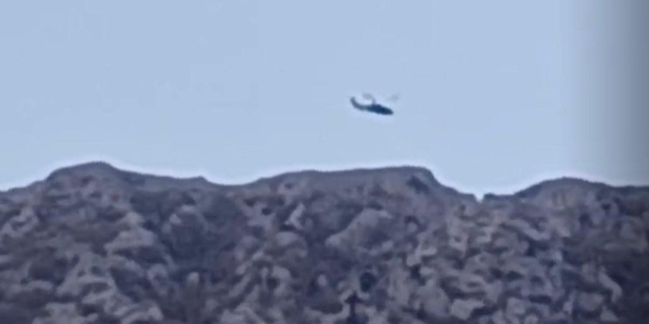 Dağda mahsur kalan 2 kişi askeri helikopterle kurtarıldı