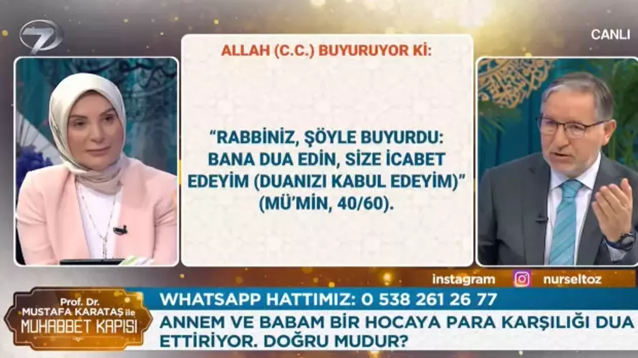 Canlı yayında para karşılığı dua soruldu