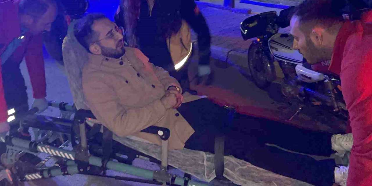 Parkta otururken hastanelik oldu