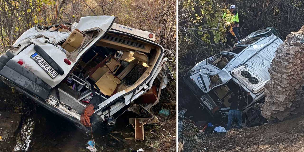 Son Dakika! Hadim'de Öğrenci Servisi Faciası: 14 Yaralı, 4'ü Ağır