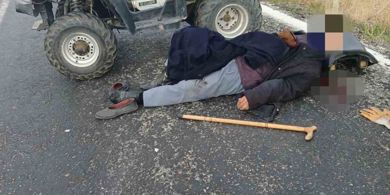 ATV ile takla atan 89 yaşındaki sürücü ağır yaralandı