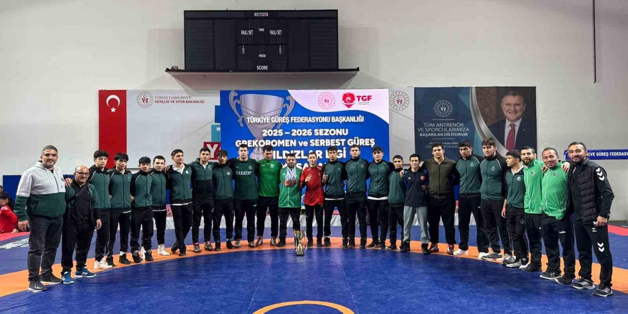 Karatay Belediyespor Grekoromen Güreş Ligi'nde Türkiye İkincisi Oldu