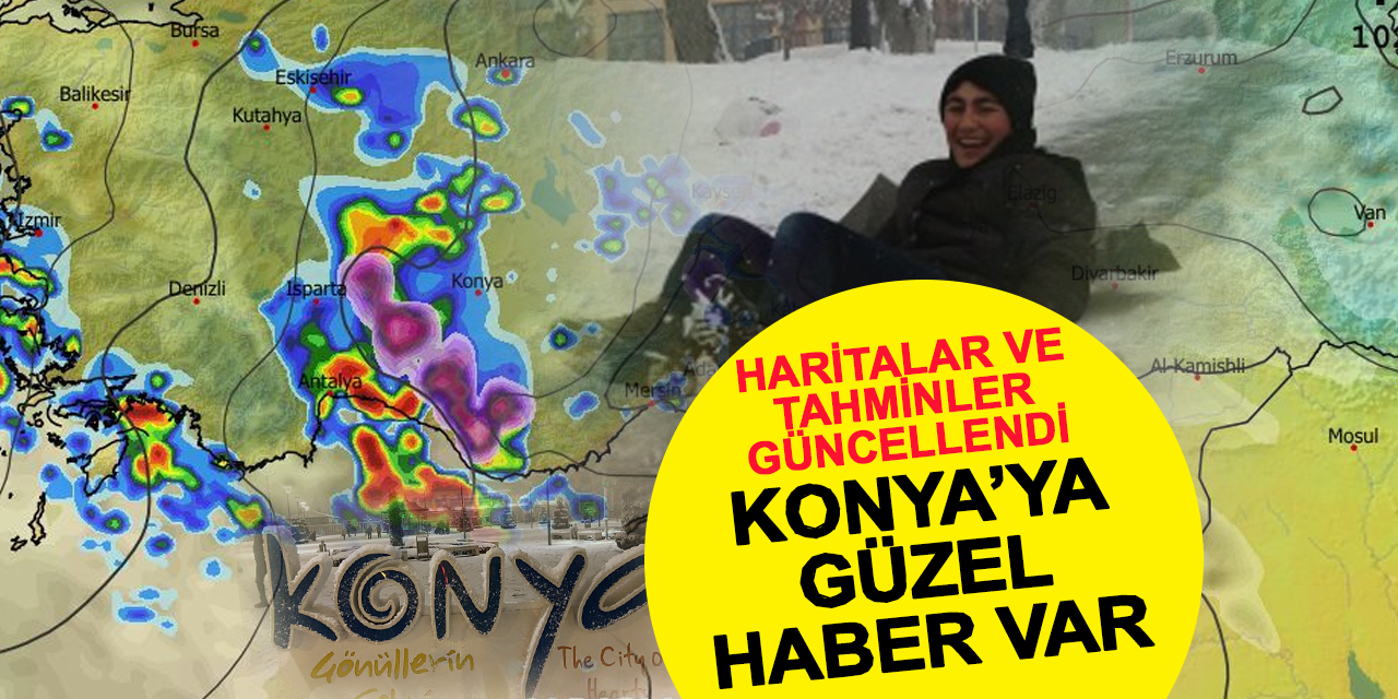 Haritalar Konya'ya kar yağışını işaret etti! Eller yine duada