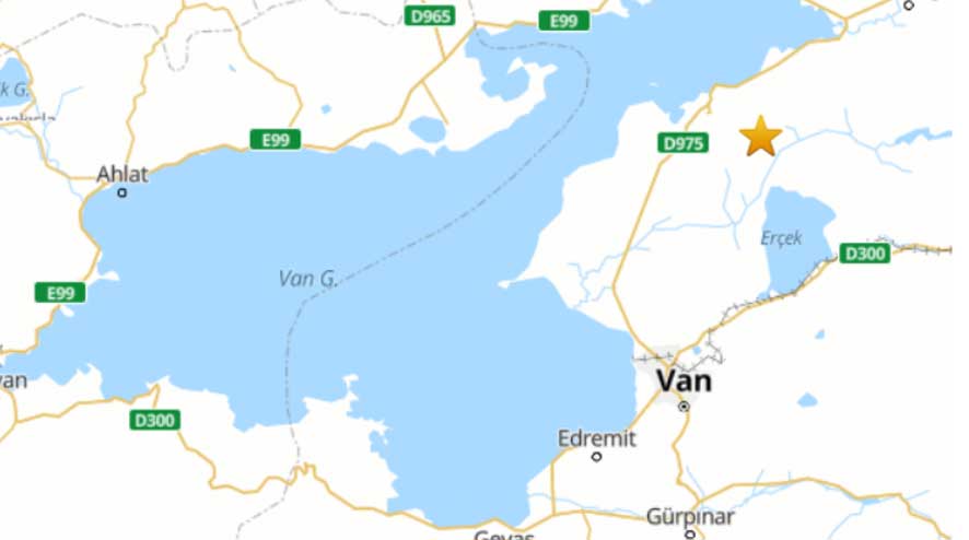 Van’ın Tuşba ilçesinde 4.6 büyüklüğünde deprem