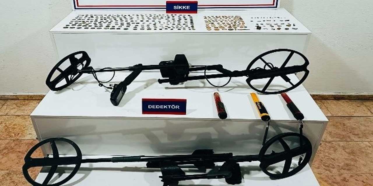 Jandarma uygulamasında 334 tarihi sikke bulundu