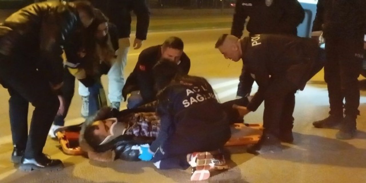 Üst geçidi kullanmadı, otomobil çarpmasıyla yaralandı