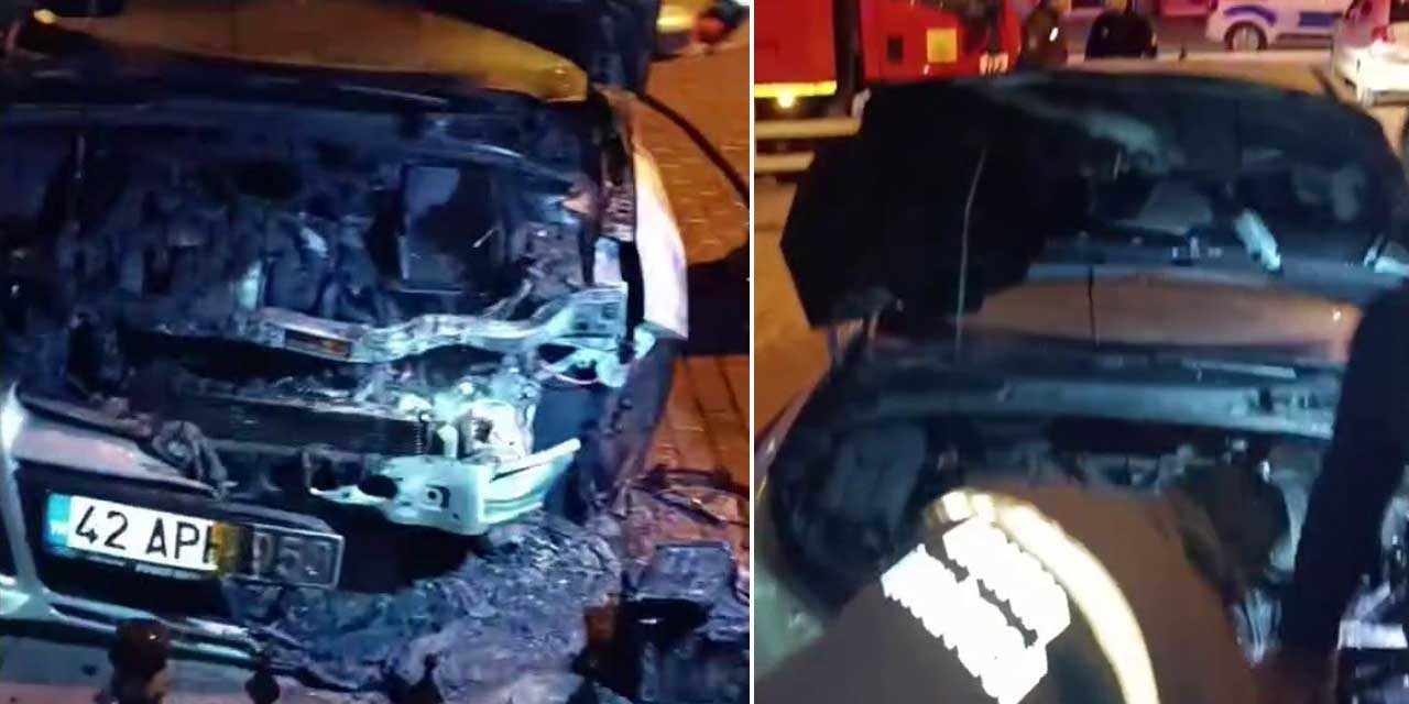 Aracını sağlam bıraktı, yanmış olarak buldu